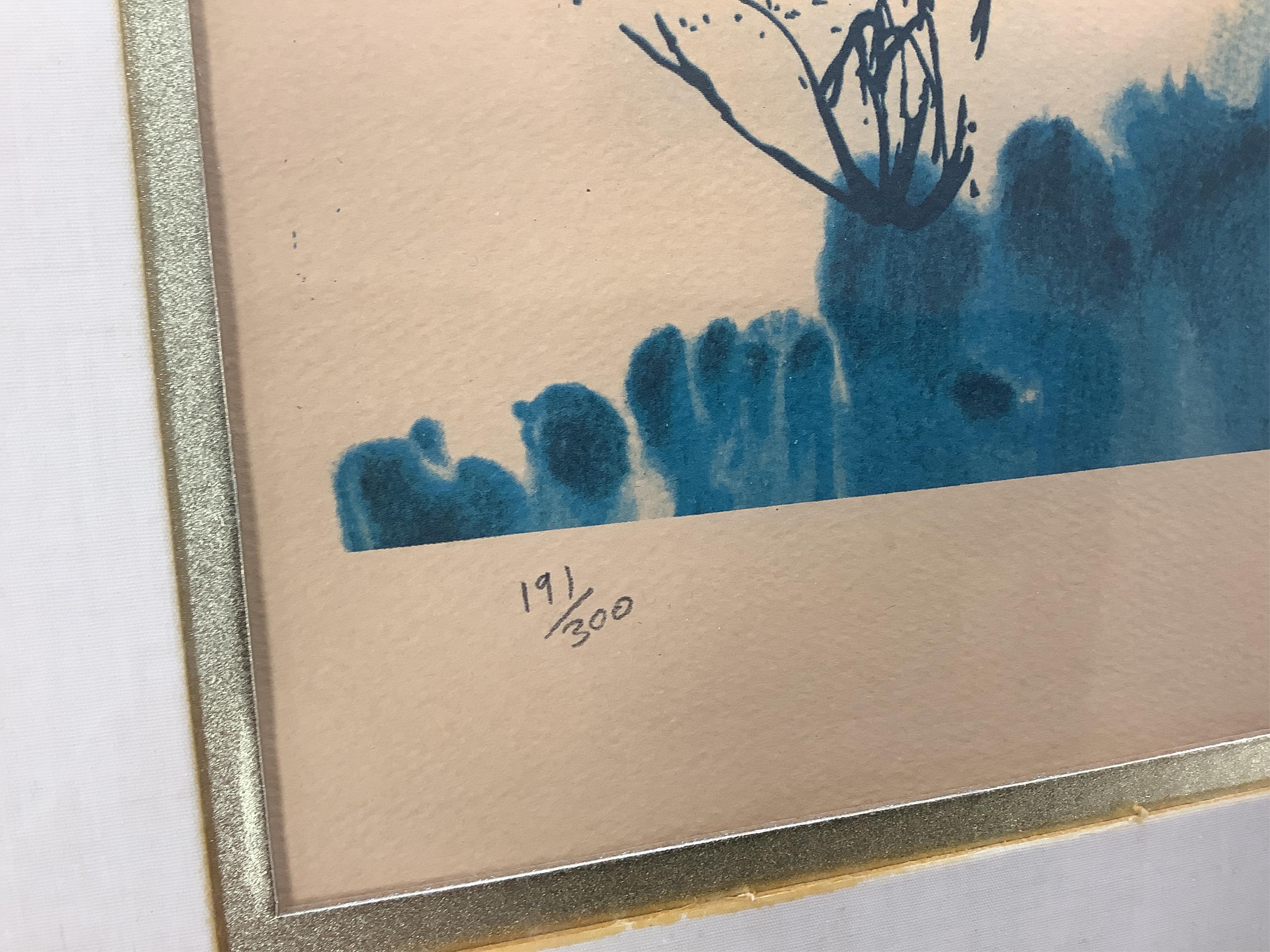 Salvador Dali (Spanish 1904-1989), colour lithograph, Alice in Wonderland, ‘Mad Tea Party’, pencil numbered 191/300, facsimile signature, certificate of authenticity verso 56 x 37cm. Condition - fair